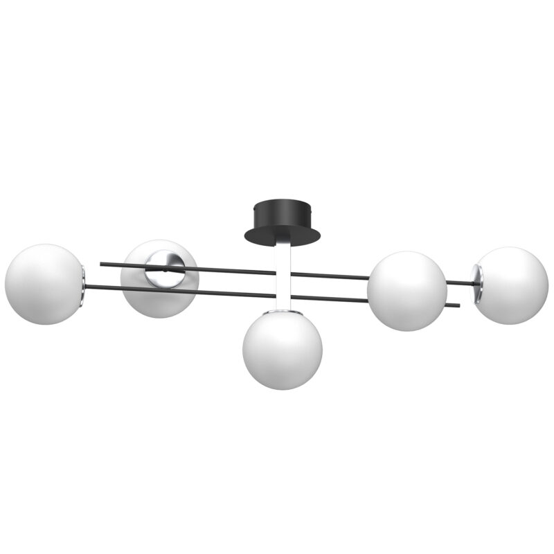 Plafon Luminex Satelit Black/chrome x5