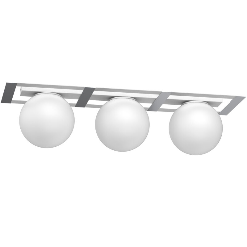 Plafon Luminex Satelit Flat Frame White/chrome x3