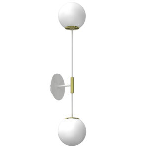 Kinkiet Luminex Satelit White/gold x2