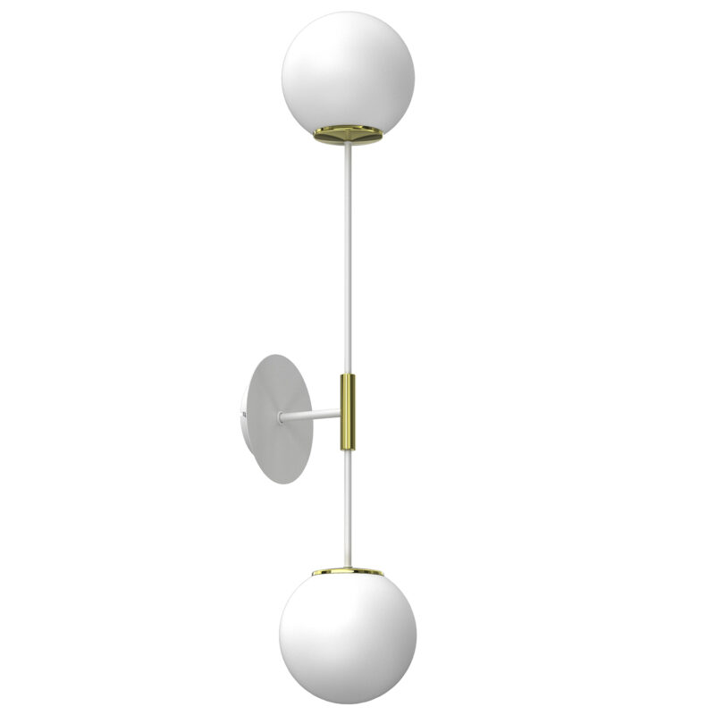 Kinkiet Luminex Satelit White/gold x2
