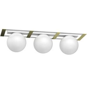 Plafon Luminex Satelit Flat Frame White/gold x3