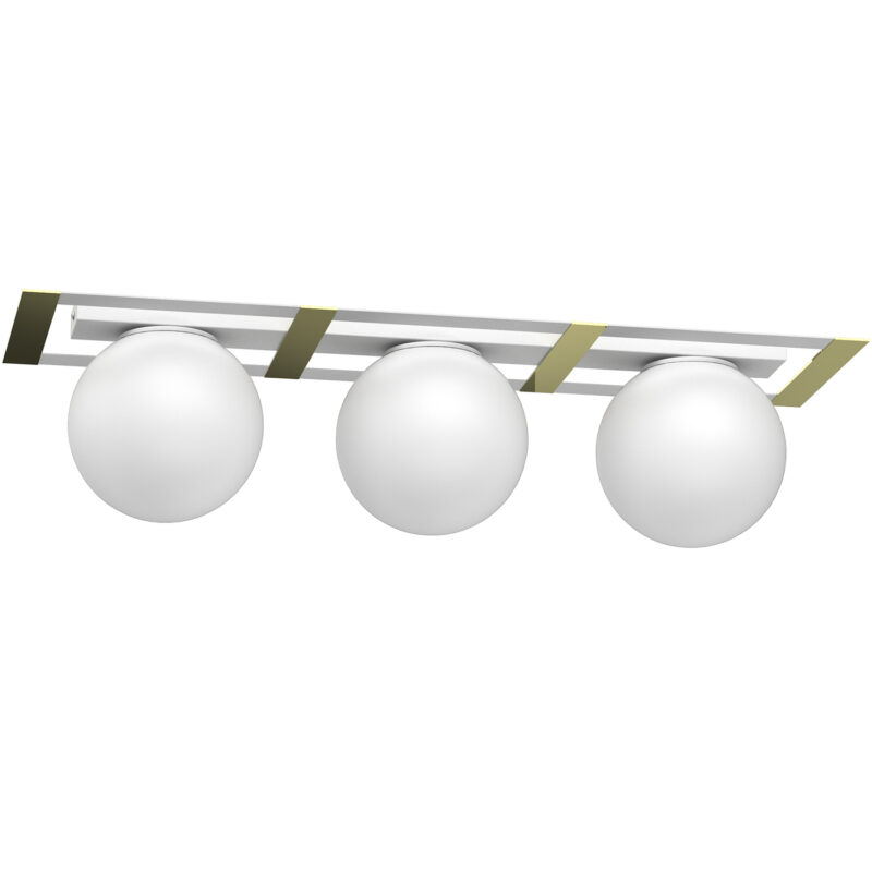 Plafon Luminex Satelit Flat Frame White/gold x3