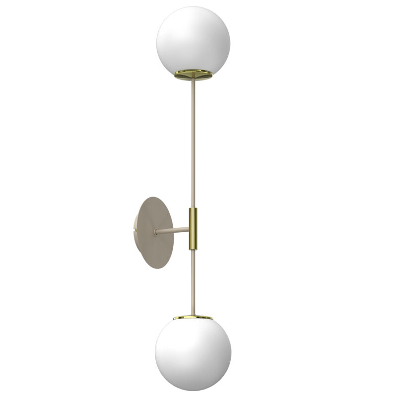 Kinkiet Luminex Satelit Beige/gold x2