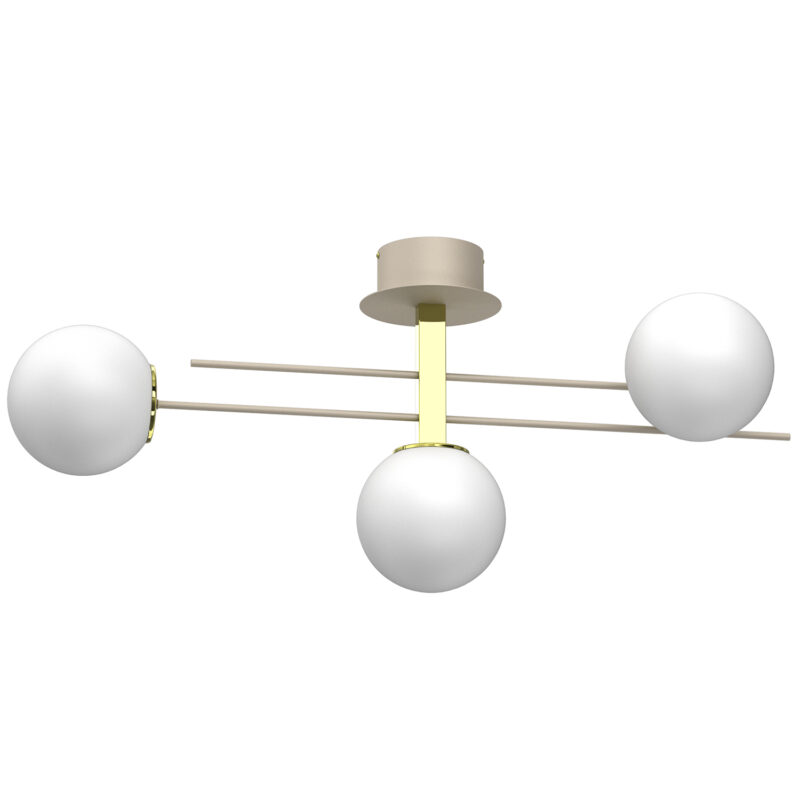 Plafon Luminex Satelit Beige/gold x3