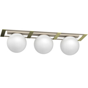 Plafon Luminex Satelit Flat Frame Beige/gold x3