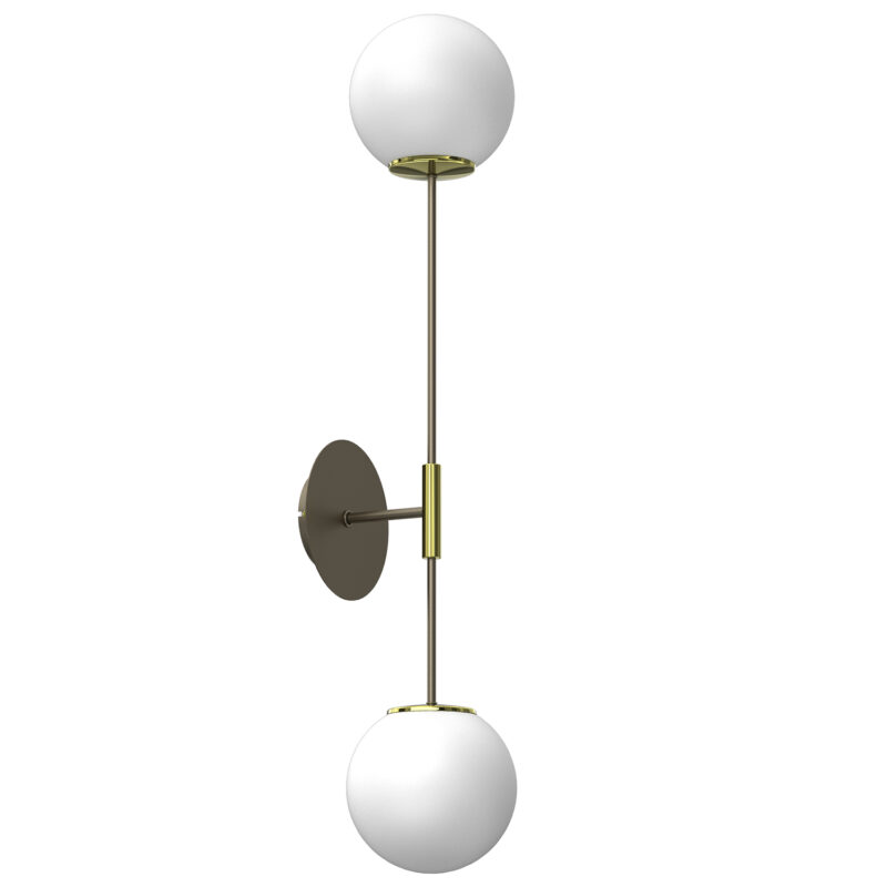 Kinkiet Luminex Satelit Titanium Gold/gold x2