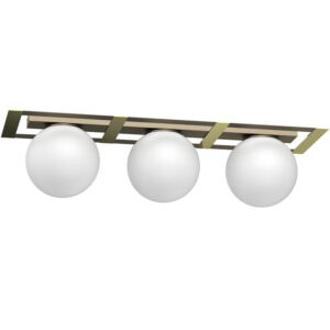 Plafon Luminex Satelit Flat Frame Titanium Gold/gold x3