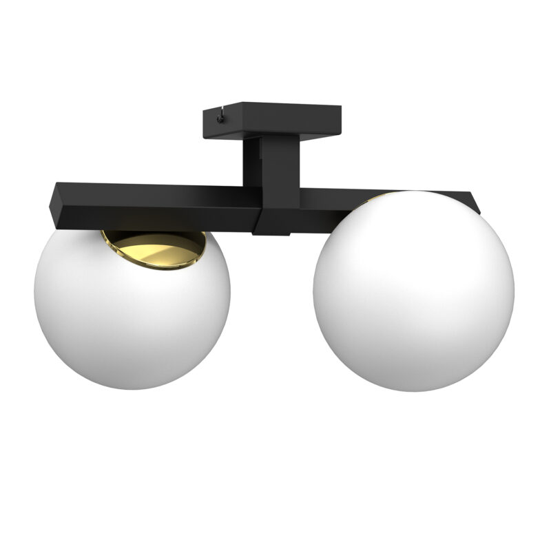 Plafon Luminex Idris Black/gold x2