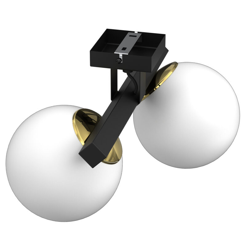 Plafon Luminex Idris Black/gold x2 - obrazek 3