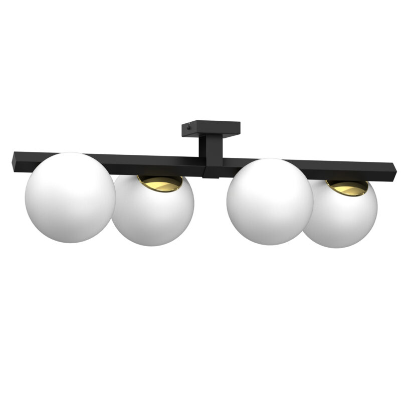 Plafon Luminex Idris Black/gold x4