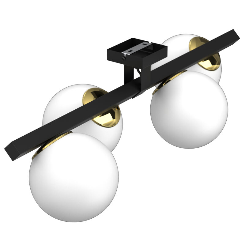 Plafon Luminex Idris Black/gold x4 - obrazek 3