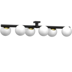 Plafon Luminex Idris Black/gold x6