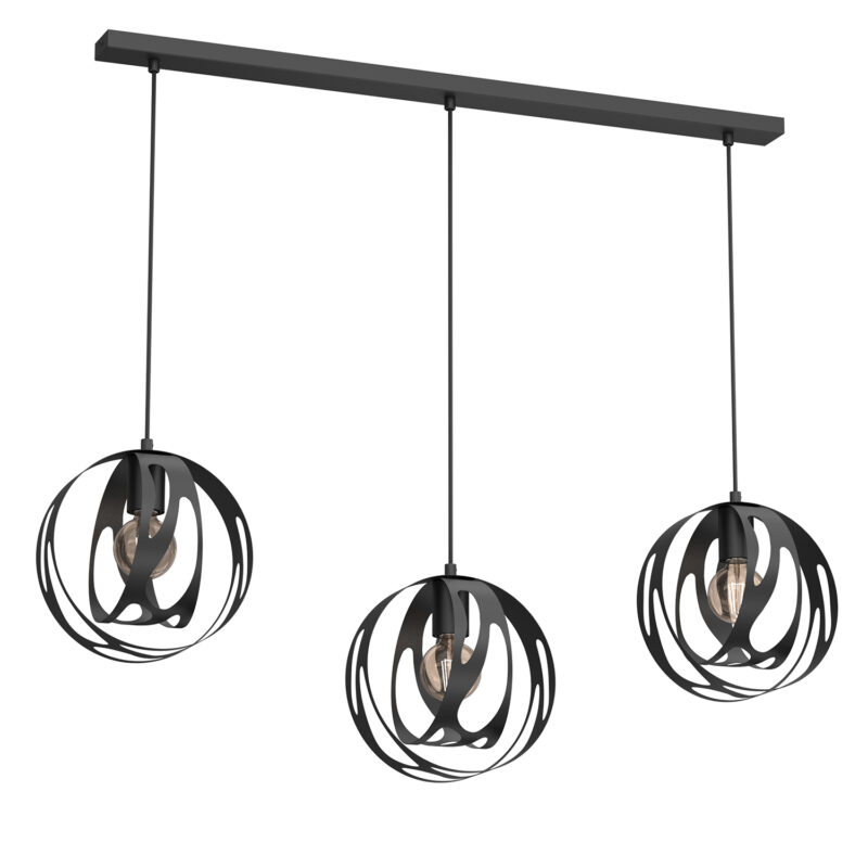 Żyrandol Luminex Agava Black x3