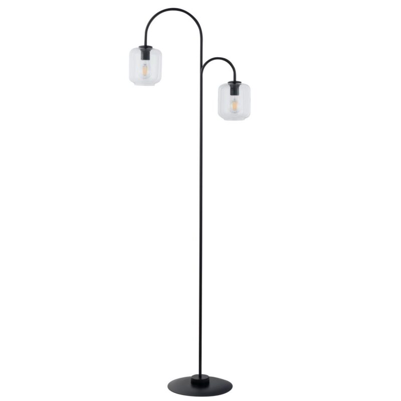 Lampa Podłogowa Sigma Shine Czarno/Transparentna x2