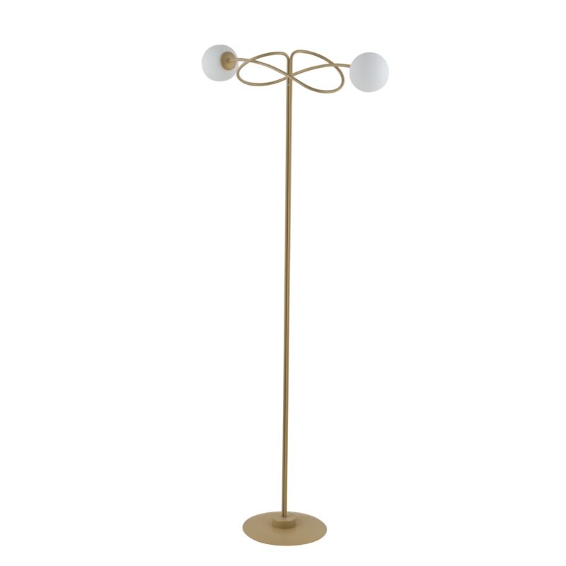 Lampa Podłogowa Sigma Velvet Złoty Beż x2