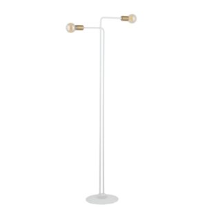 Lampa Podłogowa Sigma Gino Biały Złoty x2