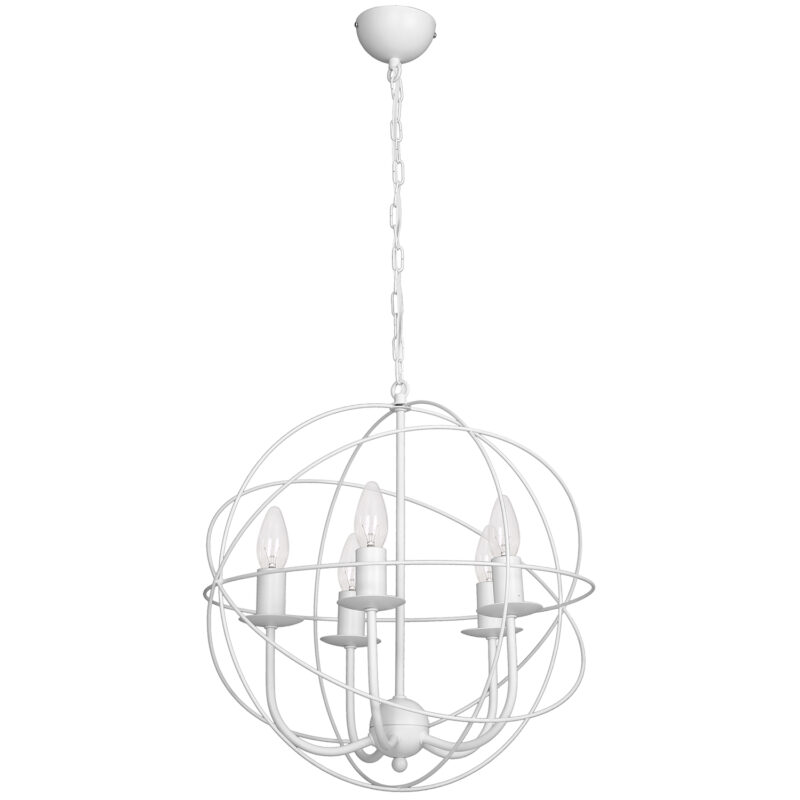 Żyrandol Luminex Globe white x5