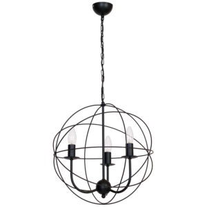 Żyrandol Luminex Globe black x3