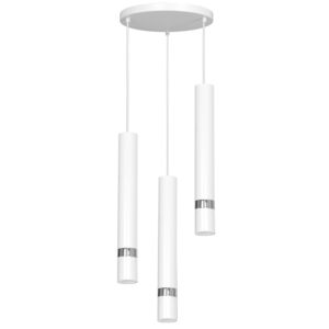 Żyrandol Luminex Reno biały/chrom talerz x3