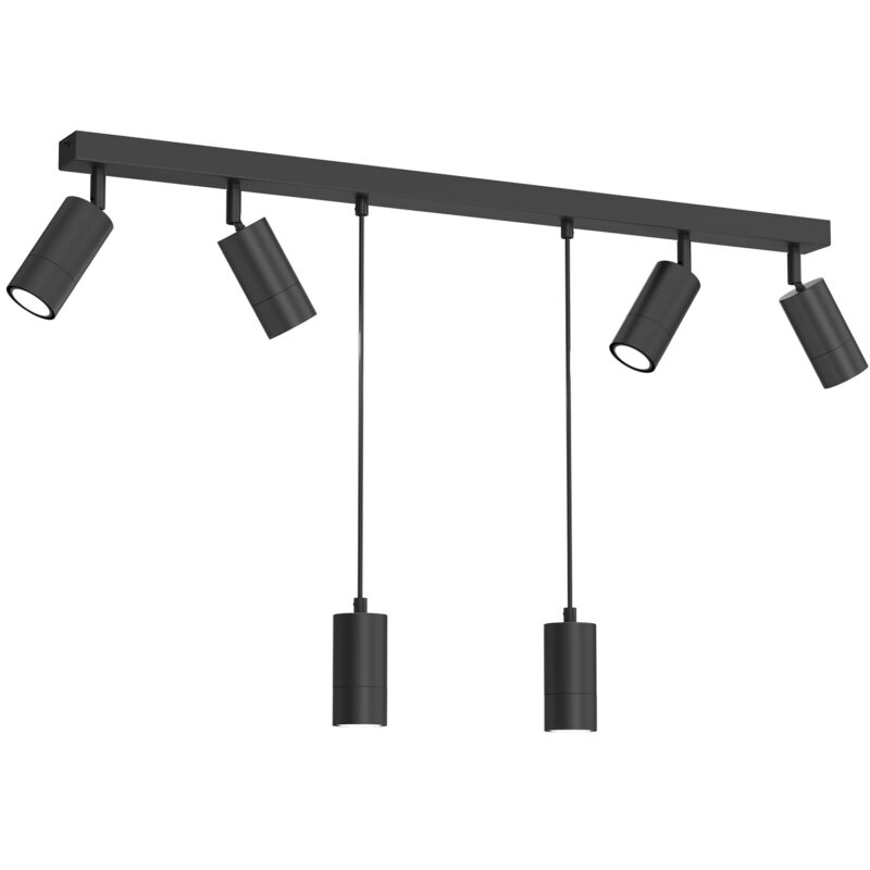 Spot Luminex Link Black Listwa 90 6(4+2)xgu10