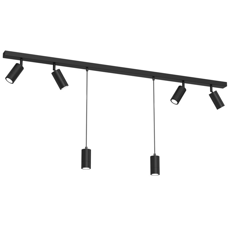 Spot Luminex Link Black Listwa 150 6(4+2)xgu10