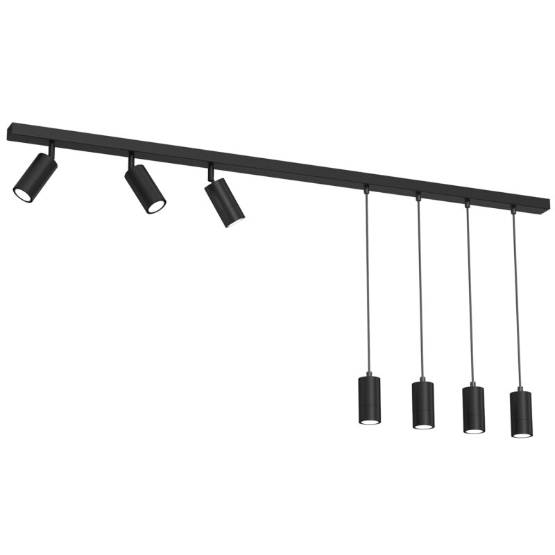 Spot Luminex Link Black Listwa 150 7(4+3)xgu10