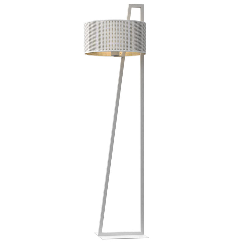 Lampa Podłogowa Luminex Loft Shade White, Cylinder Shade Dia 400 H 200 White/gold x1