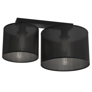 Plafon Luminex Loft Shade Black, Cylinder Shade Dia 250, H=170 + Dia 180, H=150 Black x2
