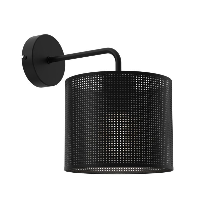 Kinkiet Luminex Loft Shade Black, Cylinder Shade Dia 180, H 150 Black x1