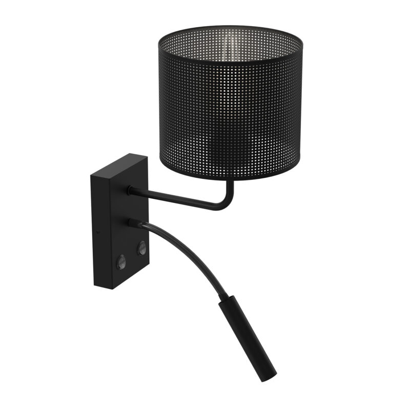 Kinkiet Luminex Loft Shade G9+e27 Black, Cylinder Shade Dia 180, H 150 Black x2 - obrazek 3