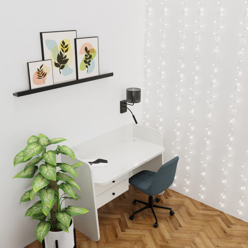 Kinkiet Luminex Loft Shade G9+e27 Black, Cylinder Shade Dia 180, H 150 Black x2 - obrazek 4