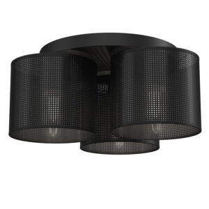 Plafon Luminex Loft Shade Black, Cylinder Shade Dia 180, H=150, Black x3