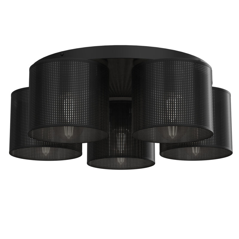 Plafon Luminex Loft Shade Black, Cylinder Shade Dia 180, H=150, Black x5