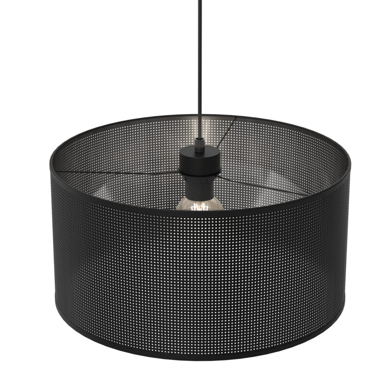 Żyrandol Luminex Loft Shade Black, Cylinder Shade Dia 400, H 200 Black x1 - obrazek 3