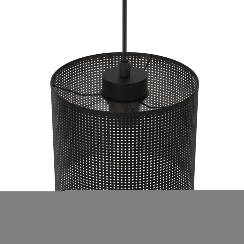 Żyrandol Luminex Loft Shade Listwa, Black, Cylinder Shade Dia 180, H 150 Black x3 - obrazek 3