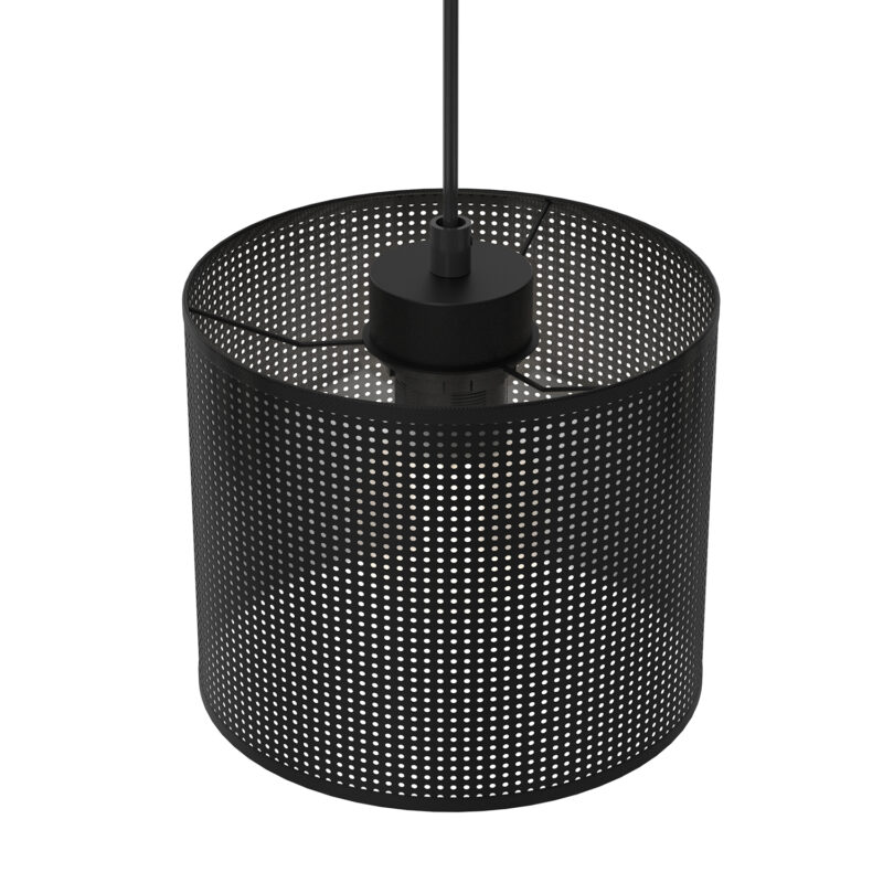 Żyrandol Luminex Loft Shade Talerz Dia 300, Black, Cylinder Shade Dia 180, H 150 Black x3 - obrazek 3