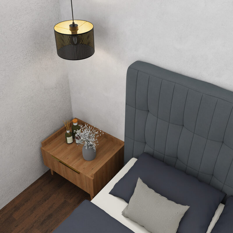 Żyrandol Luminex Loft Shade Black, Cylinder Shade Dia 250, H 170 Black/gold x1 - obrazek 4