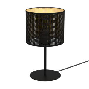 Lampka Gabinetowa Luminex Loft Shade H 34 Black, Cylinder Shade Dia 180, H 150 Black/gold x1