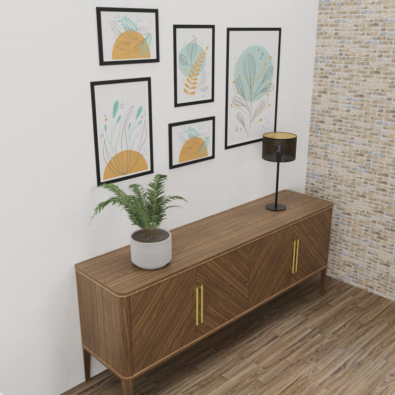 Lampka Gabinetowa Luminex Loft Shade H 58 Black, Cylinder Shade Dia 250, H 170 Black/gold x1 - obrazek 4