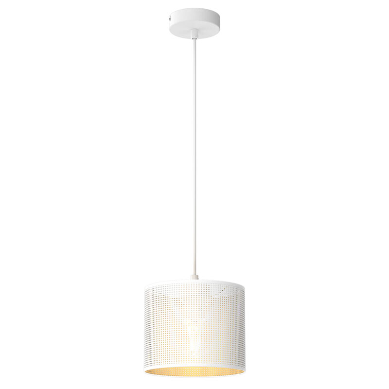 Żyrandol Luminex Loft Shade White, Cylinder Shade Dia 180, H 150 White/gold x1