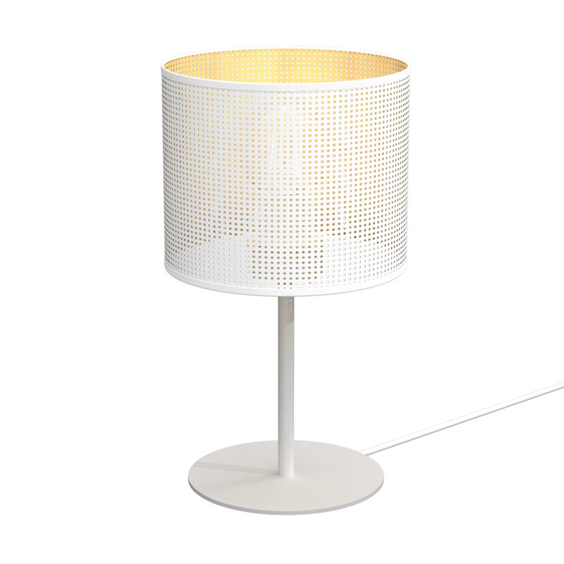 Lampka Gabinetowa Luminex H 34 Loft Shade White, Cylinder Shade Dia 180, H 150 White/gold x1