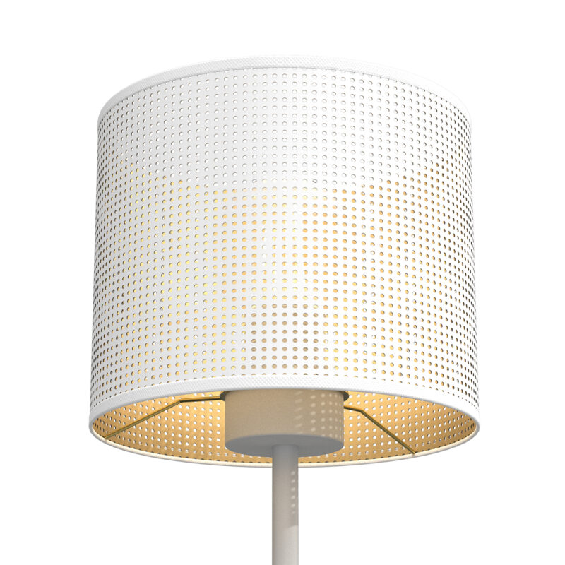 Lampka Gabinetowa Luminex H 34 Loft Shade White, Cylinder Shade Dia 180, H 150 White/gold x1 - obrazek 3