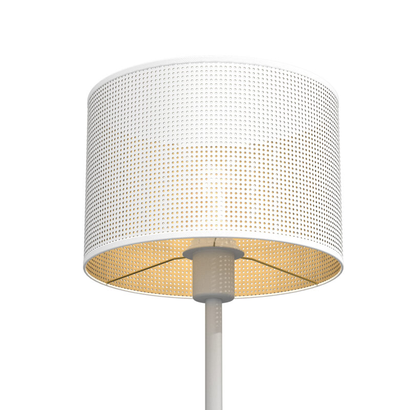 Lampka Gabinetowa Luminex H 58 Loft Shade White, Cylinder Shade Dia 250, H 170 White/gold x1 - obrazek 3