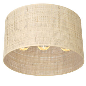 Plafon Luminex Rattan Cylinder Shade Dia 400 H 200 x3