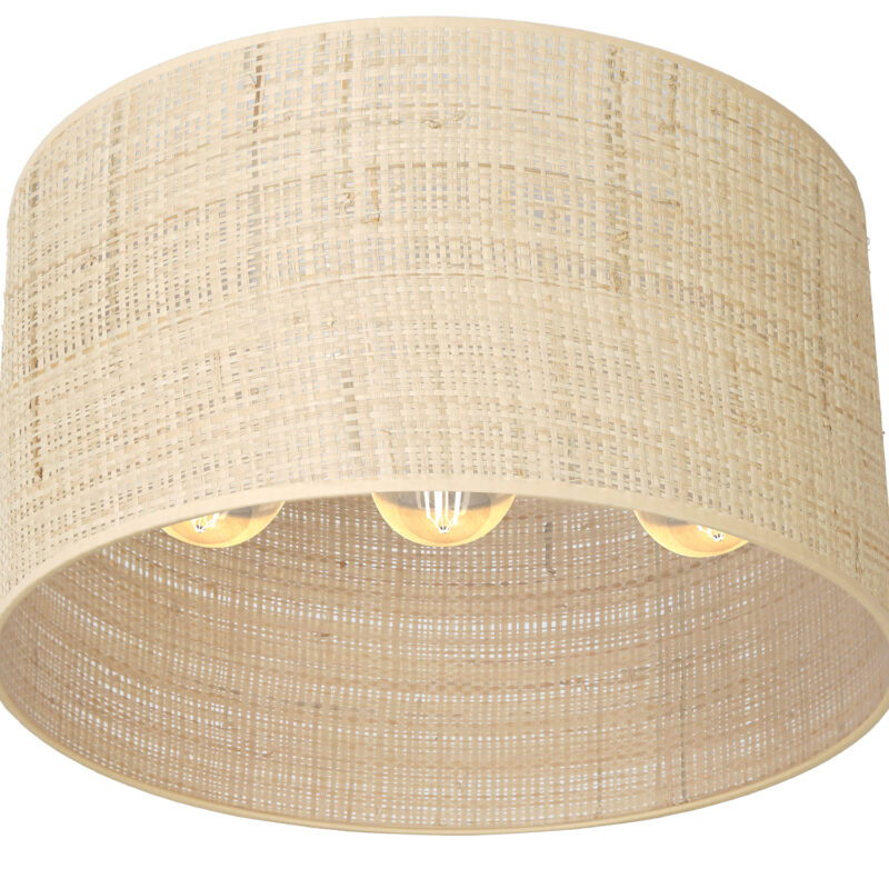 Plafon Luminex Rattan Cylinder Shade Dia 400 H 200 x3 - obrazek 3