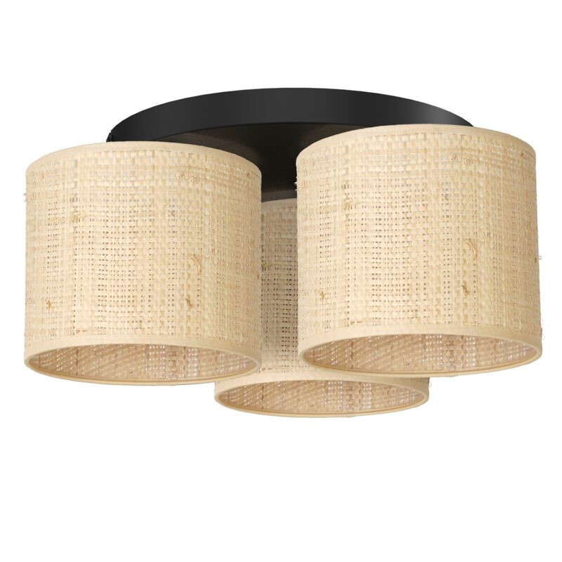 Plafon Luminex Rattan Cylinder Shade Dia 180, H=150 x1