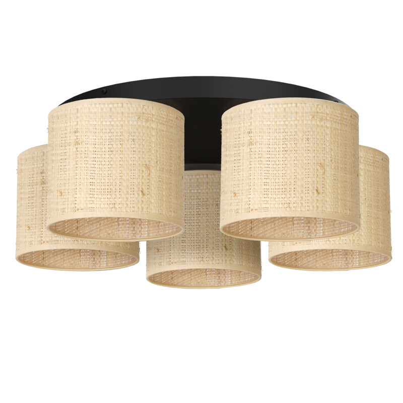 Plafon Luminex Rattan Cylinder Shade Dia 180, H=150 x1