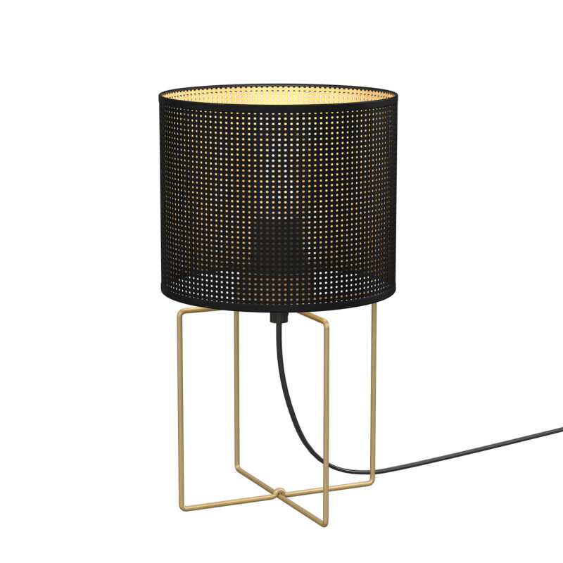 Lampka Gabinetowa Luminex Loft Shade Gold, Shade Dia 180, H 150 Black x1