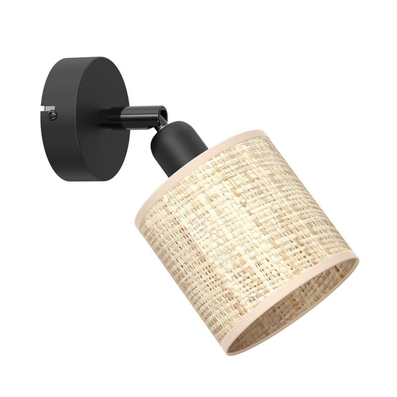 Spot Luminex Rattan Black, Shade Dia 100 , H 100 x1