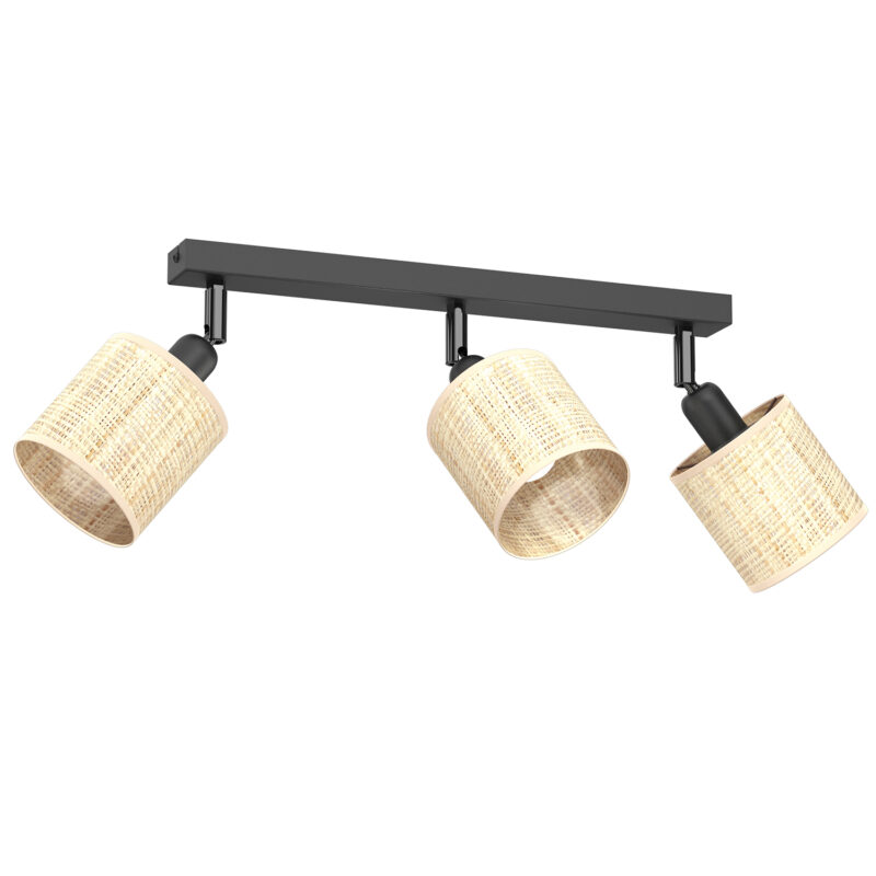 Spot Luminex Rattan Line Bar 400 Black, Shade Dia 100, H 100 x1